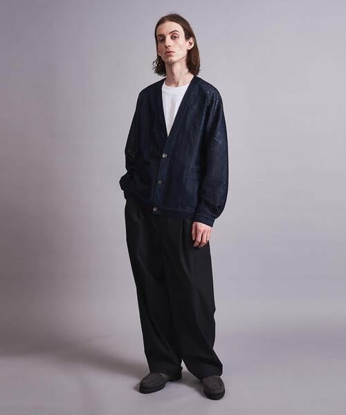 MONKEY TIME（モンキータイム）の「＜monkey time＞ RASCHEL LACE V CARDIGAN/カーディガン（カーディガン/ボレロ・メンズ・ネイビー/ブラック・M/L/S）」の19枚目の写真