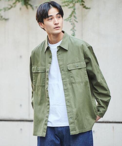 coen（コーエン）の「トライバル柄刺繍シャツ（シャツ/ブラウス・メンズ・オリーブ/ネイビー・XL/S/L/M）」の3枚目の写真