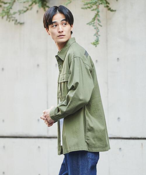 coen（コーエン）の「トライバル柄刺繍シャツ（シャツ/ブラウス・メンズ・オリーブ/ネイビー・XL/S/L/M）」の4枚目の写真