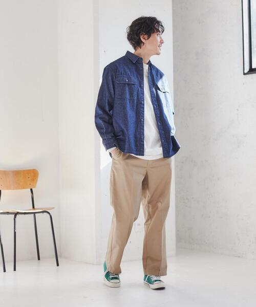 coen（コーエン）の「トライバル柄刺繍シャツ（シャツ/ブラウス・メンズ・オリーブ/ネイビー・XL/S/L/M）」の12枚目の写真