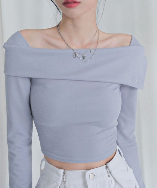 ALAND(エーランド)の「AVANDRESS/ショルダー長袖TEE 2180084(Tシャツ/カットソー・レディース・ライトブルー/ブラック・FREE)」の13枚目の写真