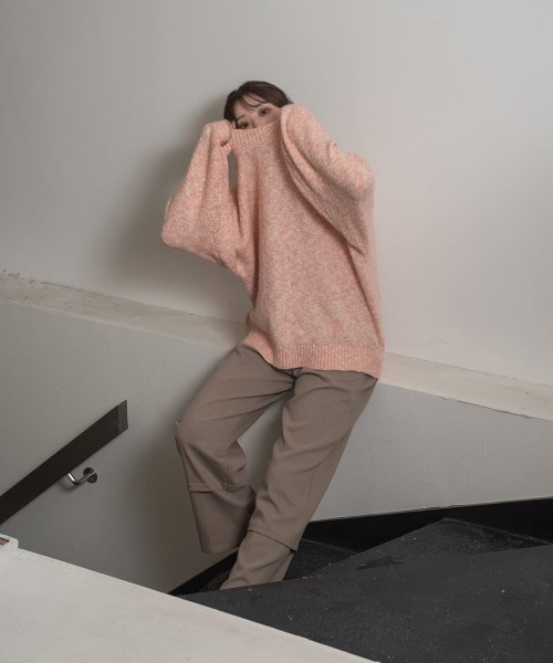 Amiur（エミレ）の「mix crew neck knit（ニット/セーター・レディース・ブラウン/グレー/ピンク・FREE）」の19枚目の写真