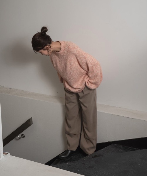 Amiur（エミレ）の「mix crew neck knit（ニット/セーター・レディース・ブラウン/グレー/ピンク・FREE）」の12枚目の写真