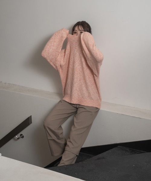 Amiur（エミレ）の「mix crew neck knit（ニット/セーター・レディース・ブラウン/グレー/ピンク・FREE）」の20枚目の写真