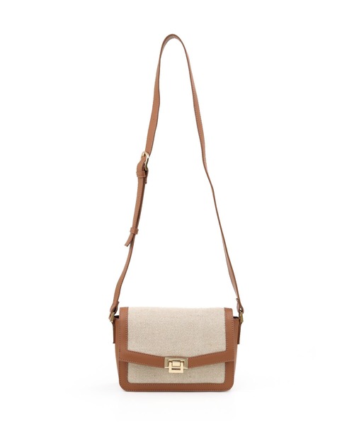 MIAN （ミアン）の「麻×合皮ミニショルダー（ショルダーバッグ・レディース・ブラック/グリーン/ブラウン・FREE）」の14枚目の写真