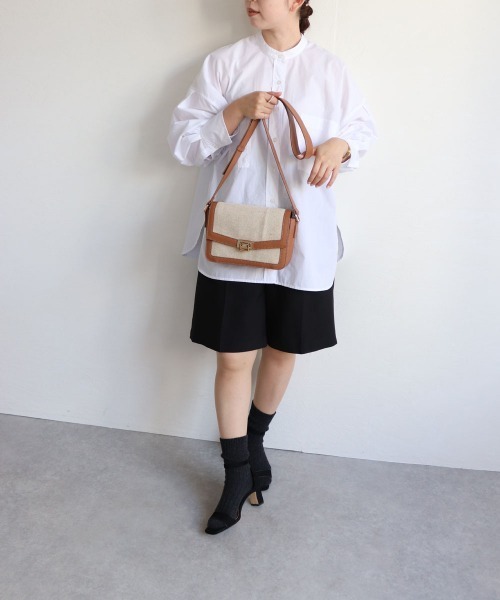 MIAN （ミアン）の「麻×合皮ミニショルダー（ショルダーバッグ・レディース・ブラック/グリーン/ブラウン・FREE）」の19枚目の写真