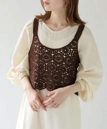 HER CLOSET | 【shemoshelly】WEB限定かぎ針レース花柄ビスチェ(ベスト)