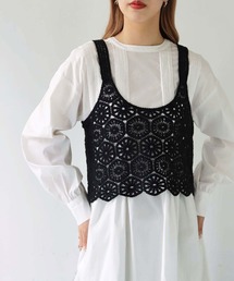 HER CLOSET | 【shemoshelly】WEB限定かぎ針レース花柄ビスチェ(ベスト)