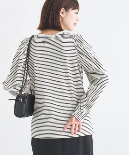 OMNES（オムネス）の「リブパワーショルダー長袖プルオーバー（その他トップス・レディース・オレンジ/ホワイト系その他/アイボリー/ブラック/オリーブ・FREE）」の21枚目の写真