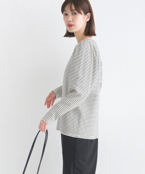 OMNES（オムネス）の「リブパワーショルダー長袖プルオーバー（その他トップス・レディース・オレンジ/ホワイト系その他/アイボリー/ブラック/オリーブ・FREE）」の22枚目の写真