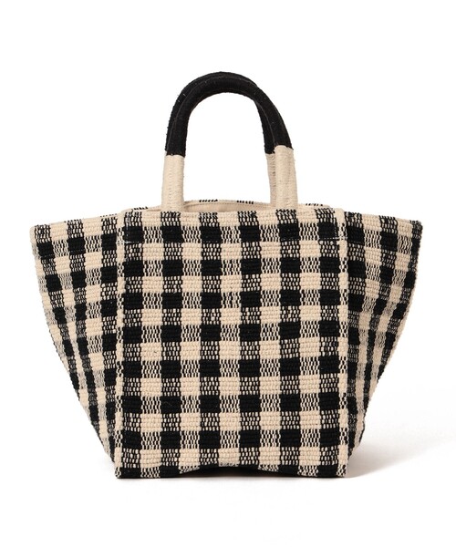 Ray BEAMS（レイビームス）の「Lilas Campbell × Ray BEAMS / 別注 チェック トートバッグ（トートバッグ・レディース・マルチ/ブラック・ONE SIZE）」の8枚目の写真