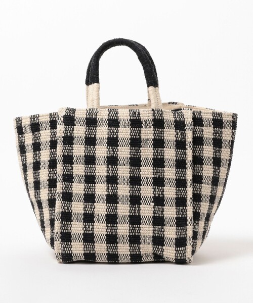 Ray BEAMS（レイビームス）の「Lilas Campbell × Ray BEAMS / 別注 チェック トートバッグ（トートバッグ・レディース・マルチ/ブラック・ONE SIZE）」の9枚目の写真