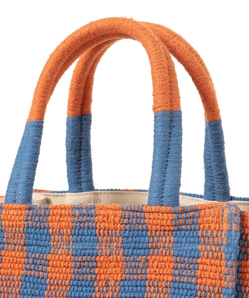 Ray BEAMS（レイビームス）の「Lilas Campbell × Ray BEAMS / 別注 チェック トートバッグ（トートバッグ・レディース・マルチ/ブラック・ONE SIZE）」の12枚目の写真