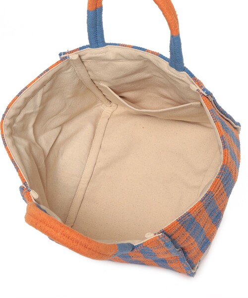 Ray BEAMS（レイビームス）の「Lilas Campbell × Ray BEAMS / 別注 チェック トートバッグ（トートバッグ・レディース・マルチ/ブラック・ONE SIZE）」の13枚目の写真