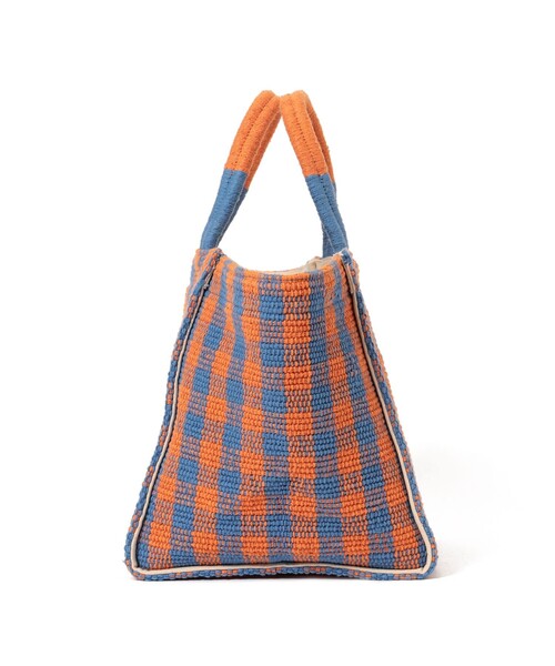 Ray BEAMS（レイビームス）の「Lilas Campbell × Ray BEAMS / 別注 チェック トートバッグ（トートバッグ・レディース・マルチ/ブラック・ONE SIZE）」の16枚目の写真
