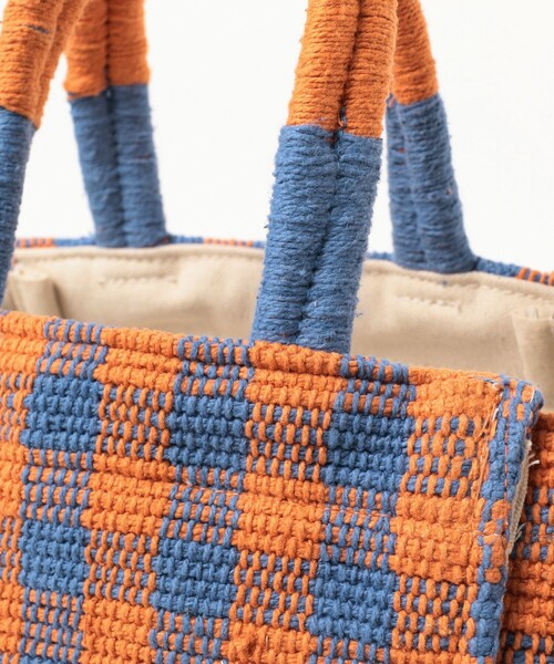 Ray BEAMS（レイビームス）の「Lilas Campbell × Ray BEAMS / 別注 チェック トートバッグ（トートバッグ・レディース・マルチ/ブラック・ONE SIZE）」の20枚目の写真