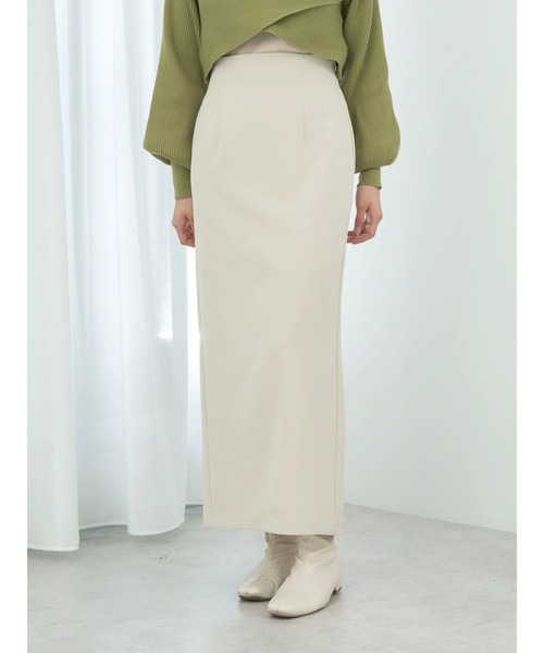 earth music&ecology(アースミュージックアンドエコロジー)の「コルセット付ナロースカート(スカート・レディース・ブルー/ブラック/ライトベージュ・S/M)」の4枚目の写真