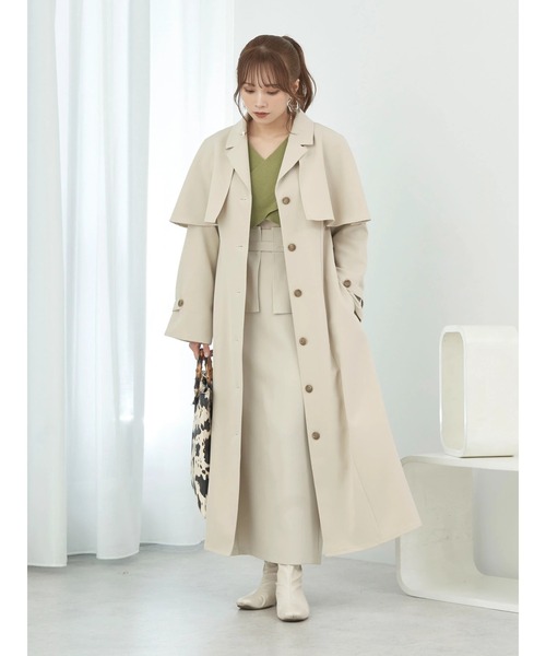 earth music&ecology(アースミュージックアンドエコロジー)の「コルセット付ナロースカート(スカート・レディース・ブルー/ブラック/ライトベージュ・S/M)」の8枚目の写真