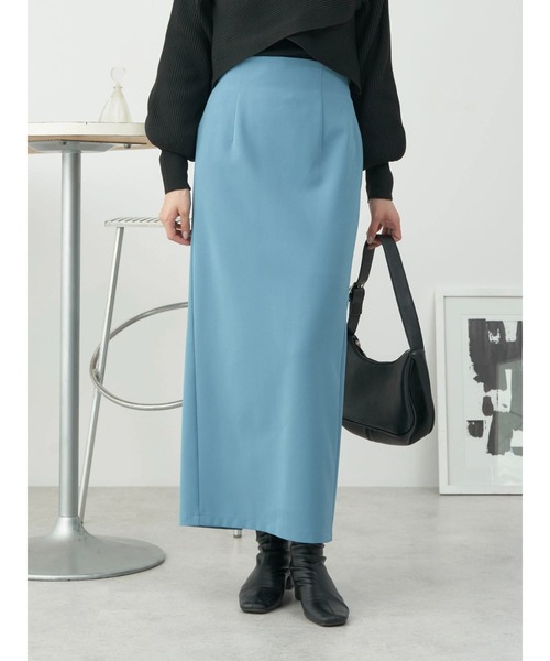 earth music&ecology(アースミュージックアンドエコロジー)の「コルセット付ナロースカート(スカート・レディース・ブルー/ブラック/ライトベージュ・S/M)」の11枚目の写真