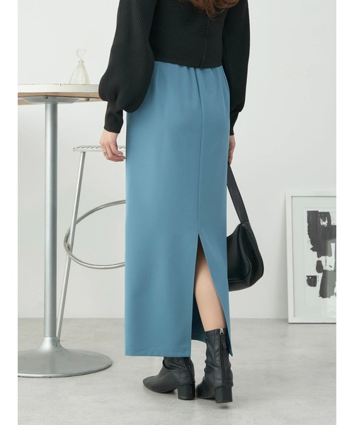 earth music&ecology(アースミュージックアンドエコロジー)の「コルセット付ナロースカート(スカート・レディース・ブルー/ブラック/ライトベージュ・S/M)」の12枚目の写真