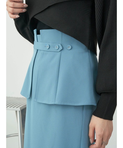 earth music&ecology(アースミュージックアンドエコロジー)の「コルセット付ナロースカート(スカート・レディース・ブルー/ブラック/ライトベージュ・S/M)」の17枚目の写真