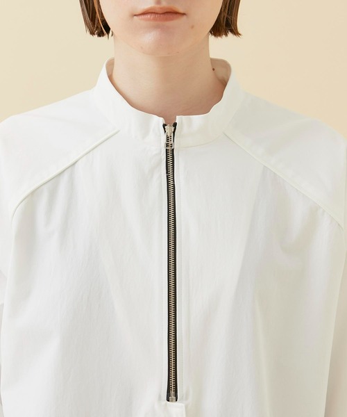 CITY TOKYO（シティトウキョウ）の「ハーフジップドットワイドシャツ（シャツ/ブラウス・レディース・ブルー/ホワイト/ブラック・FREE）」の11枚目の写真