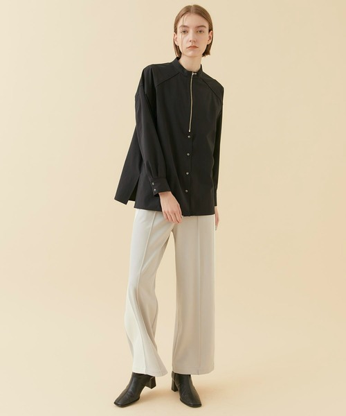 CITY TOKYO（シティトウキョウ）の「ハーフジップドットワイドシャツ（シャツ/ブラウス・レディース・ブルー/ホワイト/ブラック・FREE）」の17枚目の写真