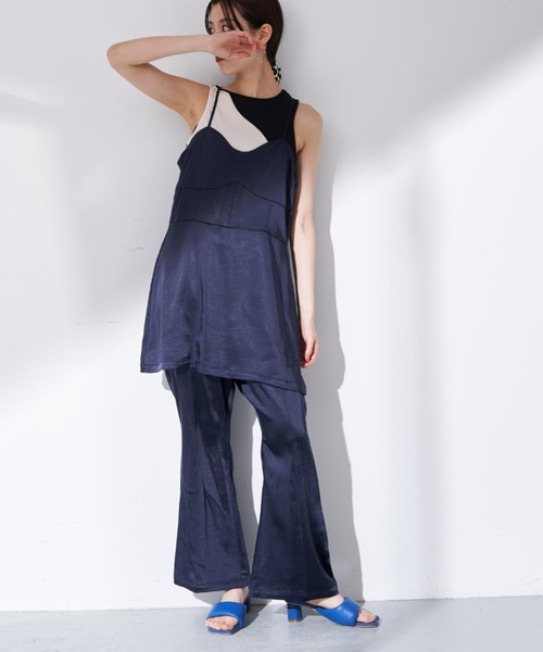 Solace（ソレイス）の「サテンキャミサロペット（サロペット/オーバーオール・レディース・ネイビー/ブラック・L/M）」の17枚目の写真