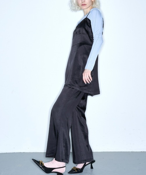 Solace（ソレイス）の「サテンキャミサロペット（サロペット/オーバーオール・レディース・ネイビー/ブラック・L/M）」の9枚目の写真