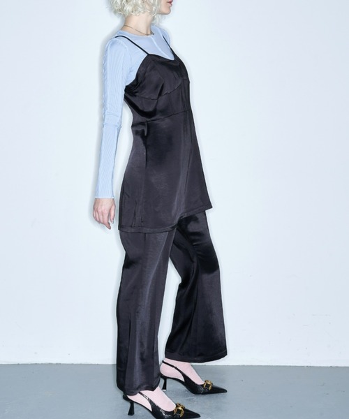 Solace（ソレイス）の「サテンキャミサロペット（サロペット/オーバーオール・レディース・ネイビー/ブラック・L/M）」の5枚目の写真