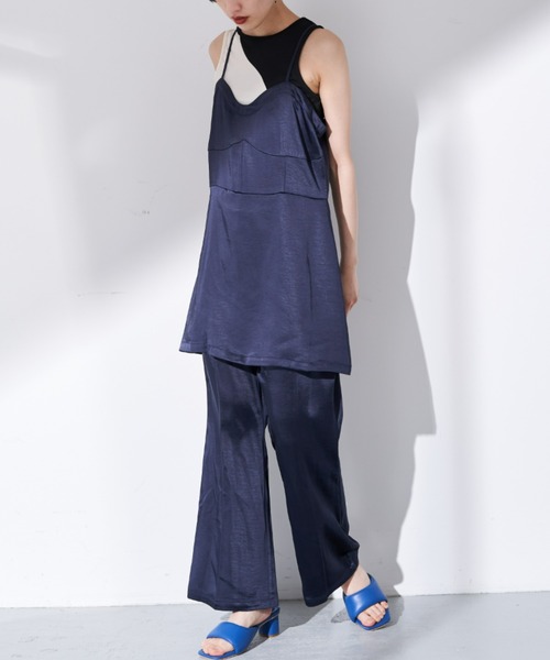 Solace（ソレイス）の「サテンキャミサロペット（サロペット/オーバーオール・レディース・ネイビー/ブラック・L/M）」の19枚目の写真