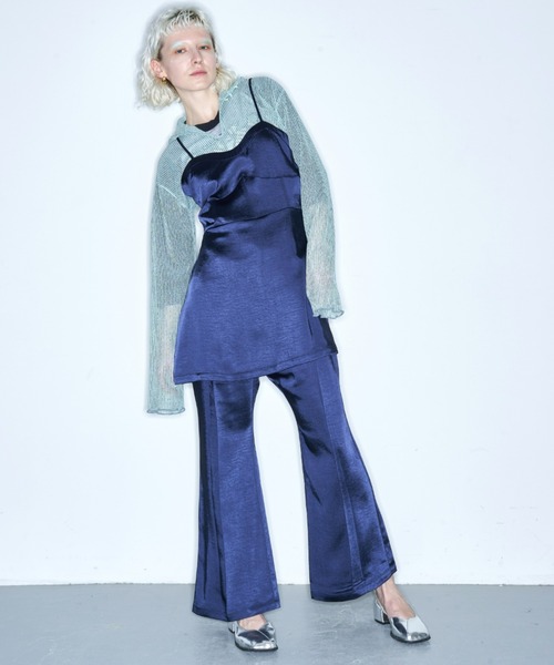 Solace（ソレイス）の「サテンキャミサロペット（サロペット/オーバーオール・レディース・ネイビー/ブラック・L/M）」の10枚目の写真