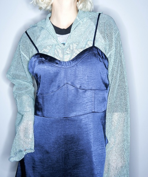 Solace（ソレイス）の「サテンキャミサロペット（サロペット/オーバーオール・レディース・ネイビー/ブラック・L/M）」の13枚目の写真