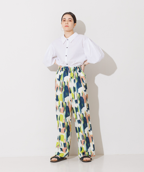 NOMINE(ノミネ)の「タックボリューム5分袖シャツ(シャツ/ブラウス・レディース・ブラック/カーキ/サックスブルー/ホワイト・フリー)」の20枚目の写真