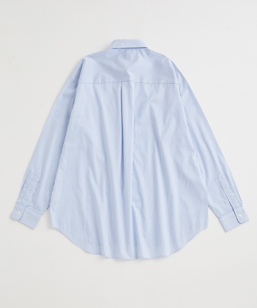 ADAM ET ROPE'（アダムエロペ）の「《FINAL PRICE》ストライプ ビッグシルエット レギュラーカラーシャツ/ロングシーズン着用可能（シャツ/ブラウス・メンズ・ブルー系その他4・M/L）」の9枚目の写真