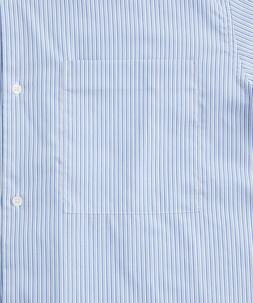 ADAM ET ROPE'（アダムエロペ）の「《FINAL PRICE》ストライプ ビッグシルエット レギュラーカラーシャツ/ロングシーズン着用可能（シャツ/ブラウス・メンズ・ブルー系その他4・M/L）」の5枚目の写真