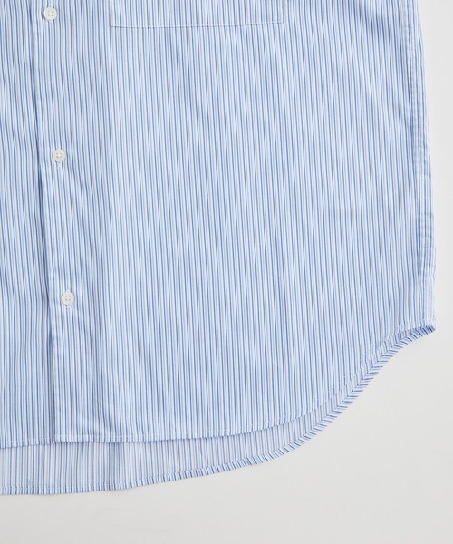 ADAM ET ROPE'（アダムエロペ）の「《FINAL PRICE》ストライプ ビッグシルエット レギュラーカラーシャツ/ロングシーズン着用可能（シャツ/ブラウス・メンズ・ブルー系その他4・M/L）」の7枚目の写真