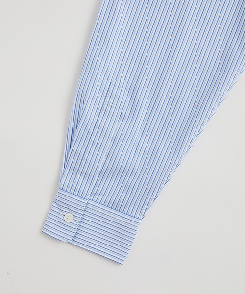 ADAM ET ROPE'（アダムエロペ）の「《FINAL PRICE》ストライプ ビッグシルエット レギュラーカラーシャツ/ロングシーズン着用可能（シャツ/ブラウス・メンズ・ブルー系その他4・M/L）」の8枚目の写真