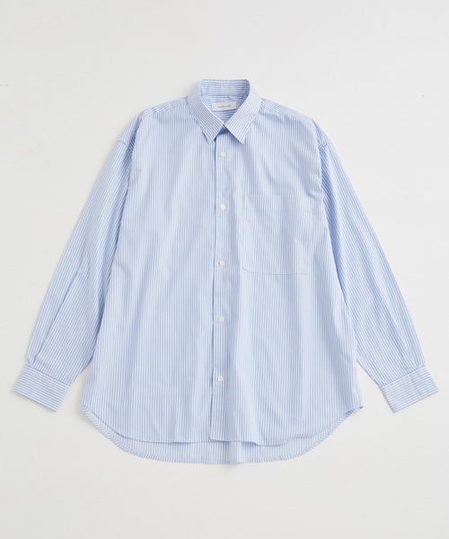 ADAM ET ROPE'（アダムエロペ）の「《FINAL PRICE》ストライプ ビッグシルエット レギュラーカラーシャツ/ロングシーズン着用可能（シャツ/ブラウス・メンズ・ブルー系その他4・M/L）」の20枚目の写真