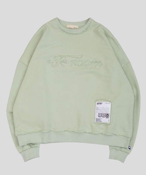 #Re:room（リルーム）の「ロゴエンブロイダリービッグトレーナー（スウェット・メンズ・ブラック/オフホワイト/ベージュ/ライトグリーン・M-L/S-M）」の4枚目の写真