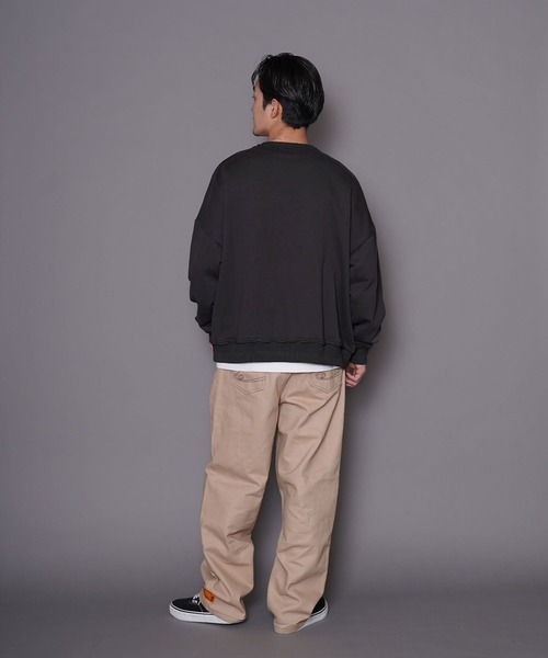 #Re:room（リルーム）の「ロゴエンブロイダリービッグトレーナー（スウェット・メンズ・ブラック/オフホワイト/ベージュ/ライトグリーン・M-L/S-M）」の18枚目の写真