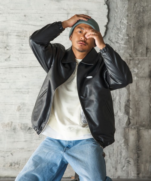 #Re:room（リルーム）の「ロゴエンブロイダリービッグトレーナー（スウェット・メンズ・ブラック/オフホワイト/ベージュ/ライトグリーン・M-L/S-M）」の13枚目の写真