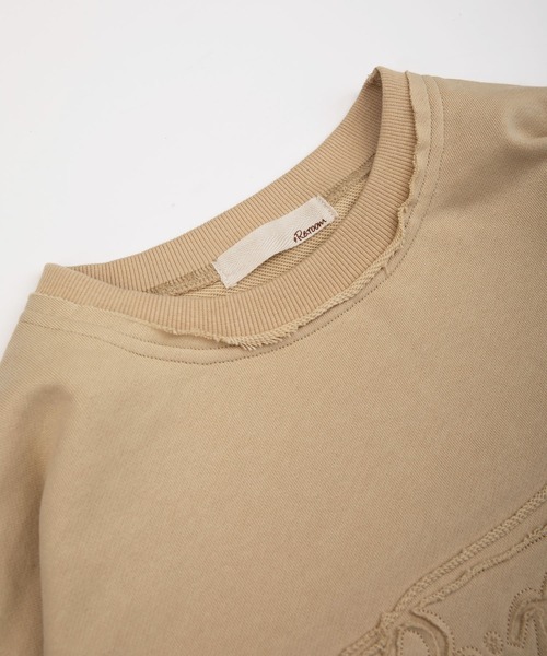 #Re:room（リルーム）の「ロゴエンブロイダリービッグトレーナー（スウェット・メンズ・ブラック/オフホワイト/ベージュ/ライトグリーン・M-L/S-M）」の14枚目の写真