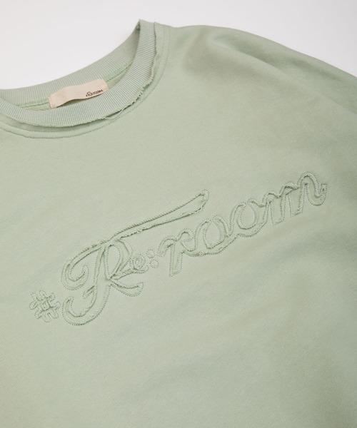 #Re:room（リルーム）の「ロゴエンブロイダリービッグトレーナー（スウェット・メンズ・ブラック/オフホワイト/ベージュ/ライトグリーン・M-L/S-M）」の20枚目の写真