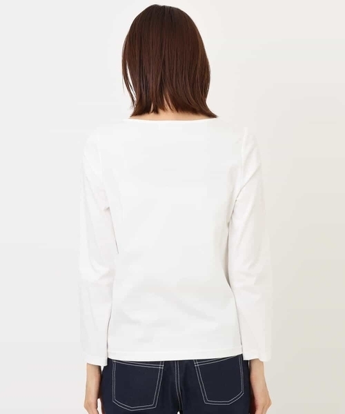 OFUON le MK(オフオンルエムケー)の「フロントホックデザインカットソー/洗える(Tシャツ/カットソー・レディース・ホワイト/ブラック・40/38)」の15枚目の写真