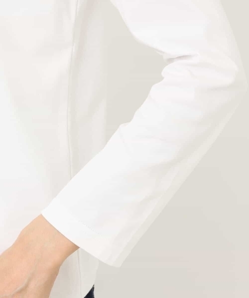OFUON le MK(オフオンルエムケー)の「フロントホックデザインカットソー/洗える(Tシャツ/カットソー・レディース・ホワイト/ブラック・40/38)」の18枚目の写真