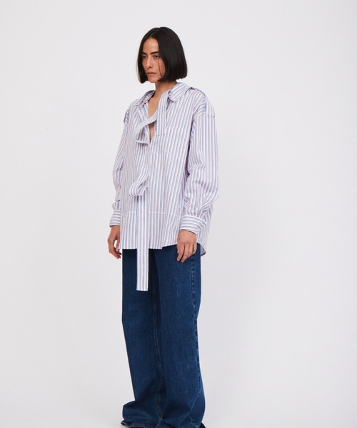 Meryll Rogge（メリル ロッゲ）の「DECONSTRUCTED MEN'S SHIRT W/ HOOD