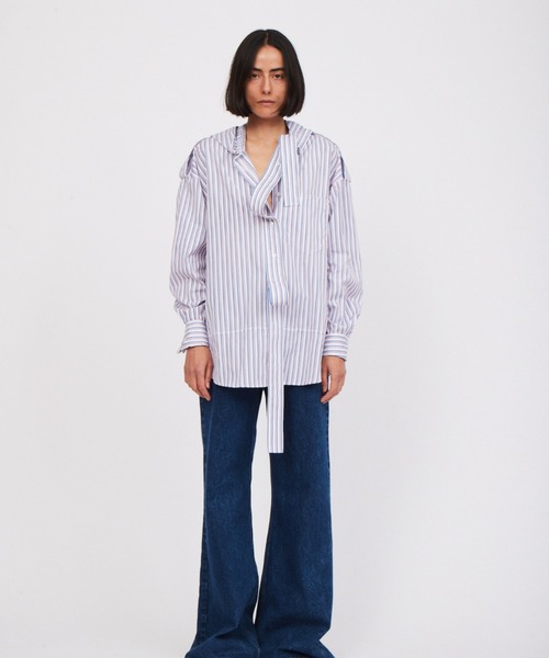 Meryll Rogge（メリル ロッゲ）の「DECONSTRUCTED MEN'S SHIRT W/ HOOD