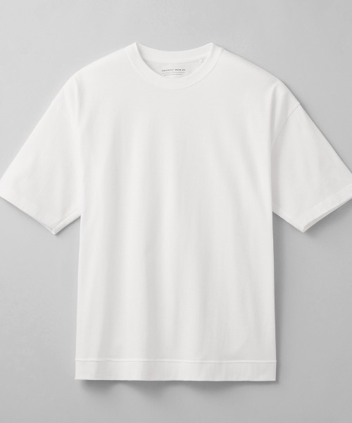 BODY WILD（ボディーワイルド）の「BODY WILD/ボディワイルド ドロップショルダーTシャツ 持続消臭（Tシャツ/カットソー・メンズ・グレイッシュブルー/ホワイト/ブラック・SMALL/MEDIUM/LARGE/X-LARGE）」の4枚目の写真