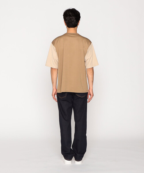 COMME CA ISM(コムサイズム)の「パッチワークデザイン クルーネック Tシャツ(Tシャツ/カットソー・メンズ・ベージュ/チャコール/グリーン/ブルー・MEDIUM/LARGE/X-LARGE)」の7枚目の写真